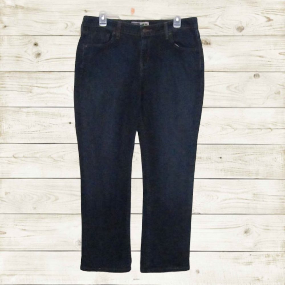 Signature Levis  Sz 12 women jeans M boot cut blue denim